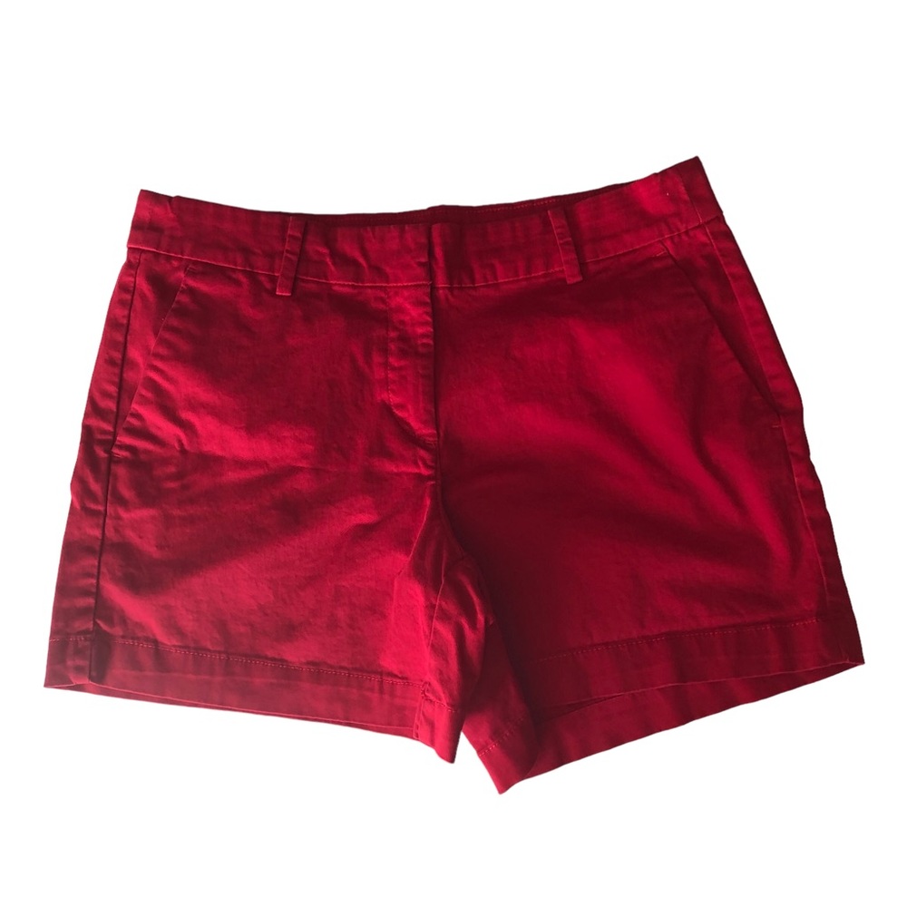 Nautica Red Mid Rise Stretch Shorts